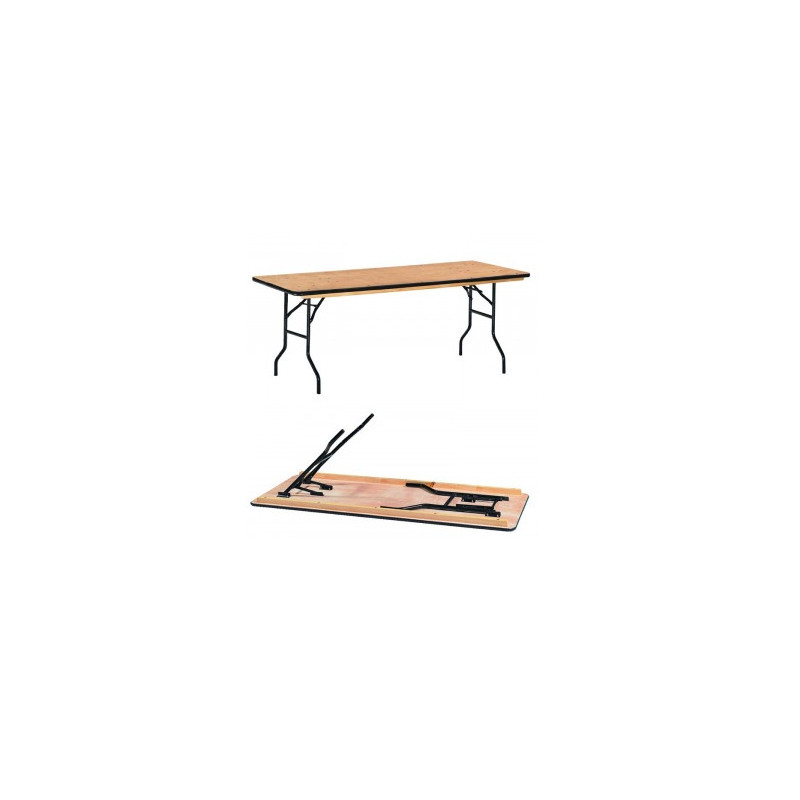 Table rectangulaire pliante 6-8 pers pour réception  usage Professionnelle - Label Fête Hillion