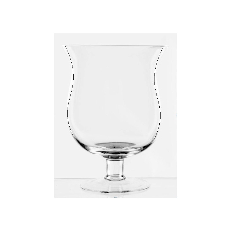 Vase ou photophore hauteur 20 cm sur pied   - Label Fête Hillion