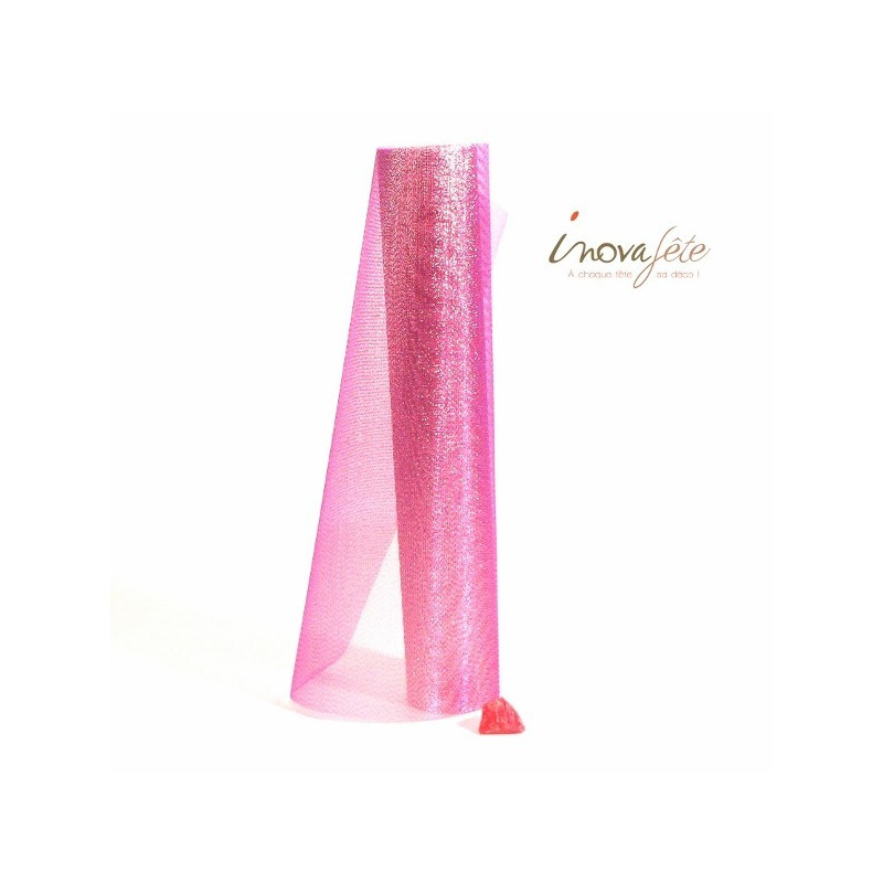 Chemin de table lamé rose 0.30x5m Chemin de table lamé rose 0.30x5m
