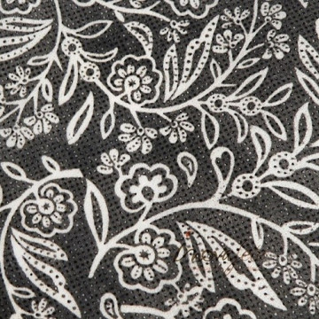 Chemin de table liberty festonné noir 0.28x10m - Label Fête