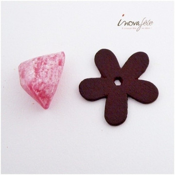 Fleur de bois chocolat /16 - Label Fête