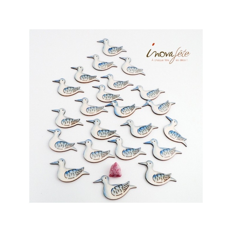 Décor mouette bleu à coller /24 - Label fête