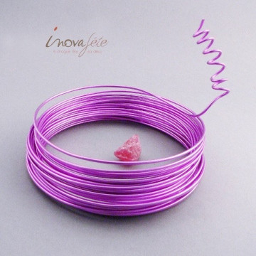 Fil aluminium 2mm rose fuchsia