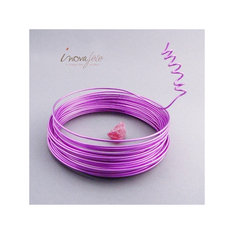 Fil aluminium 2mm rose fuchsia