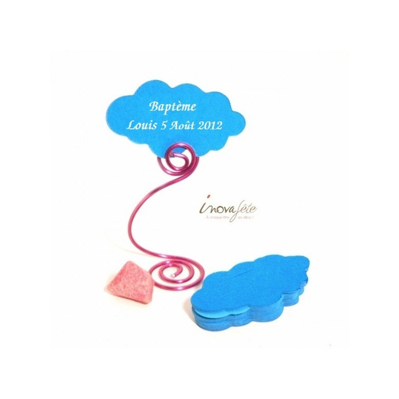 Étiquette nuage bleu turquoise /25 - Label Fête Étiquette nuage bleu turquoise /25 - Label Fête