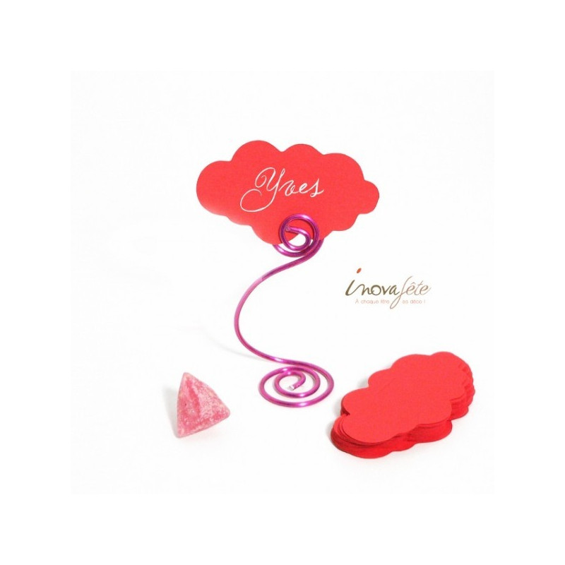 Étiquette nuage rouge /25 - Label Fête Étiquette nuage rouge /25 - Label Fête