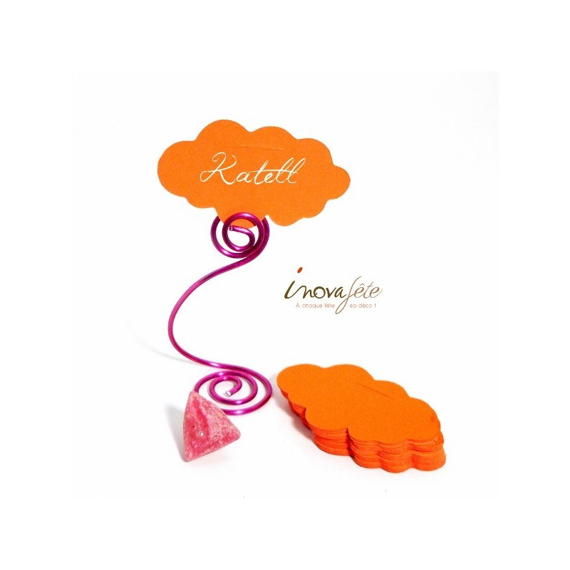 Étiquette nuage orange /25 Label Fête