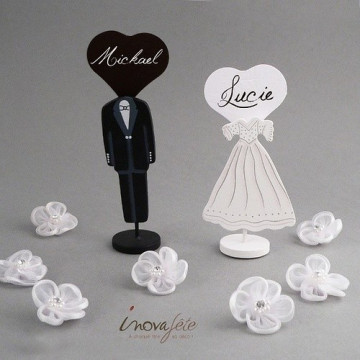 Etiquette coeur noir /25 - Label Fête