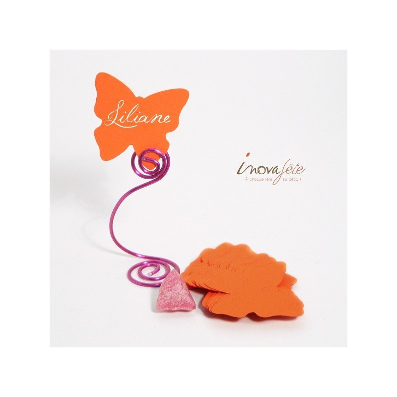 Étiquette papillon orange /25 - Label Fête Étiquette papillon orange /25 - Label Fête