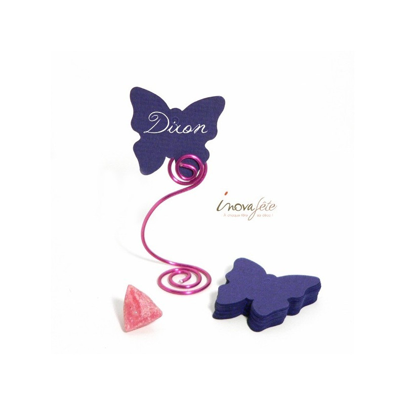 Etiquette papillon marine /25 Etiquette papillon marine /25