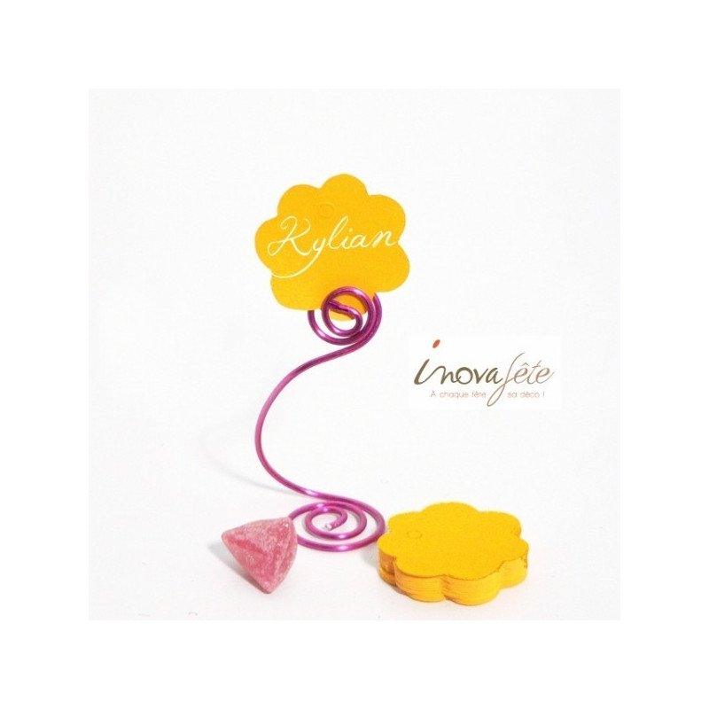 Etiquette fleur jaune /25 Etiquette fleur jaune /25