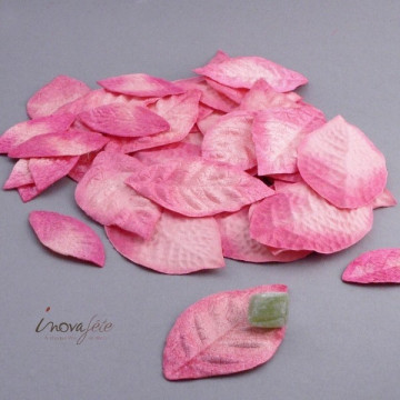 Feuille textile rose /50