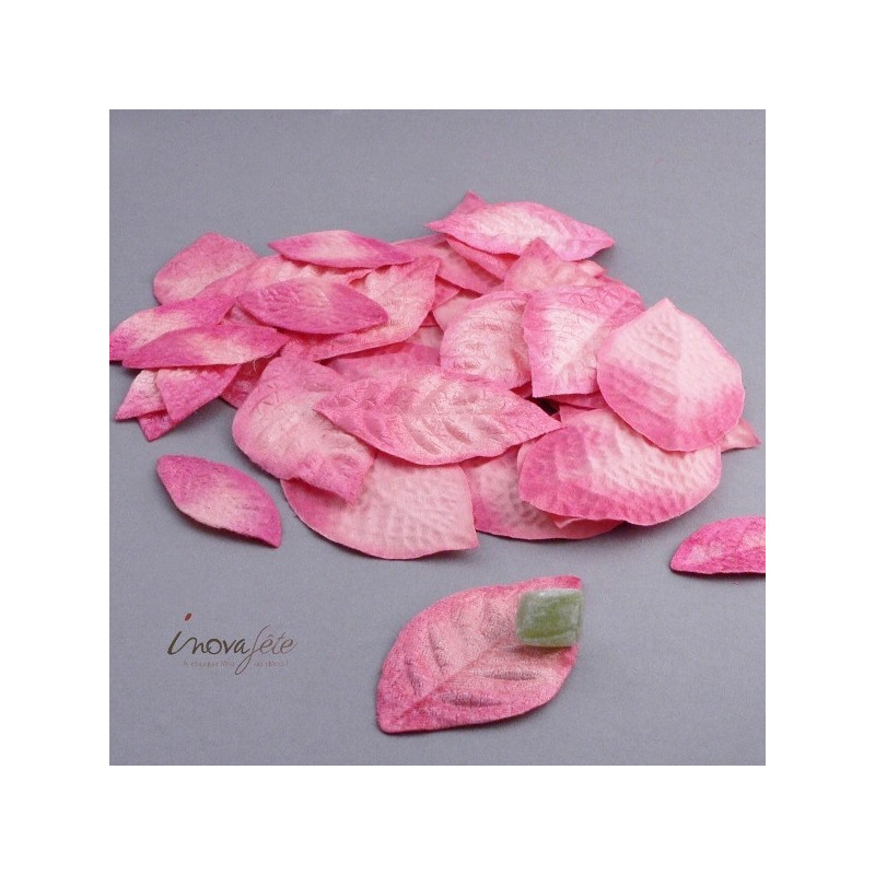 Feuille textile rose /50